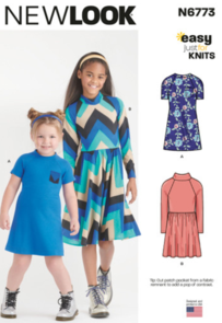 New Look Sewing Pattern Children's and Girls' Knit Dresses N6773