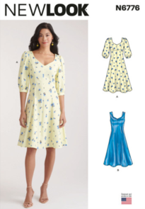 New Look Sewing Pattern Misses' Dress With Sleeve Variations N6776