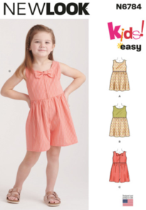 New Look Sewing Pattern Children's Dresses and Romper N6784