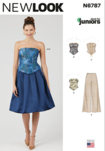 New Look Sewing Pattern Teens' Corsets, Pants and Skirt N6787