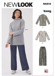 New Look Sewing Pattern Misses' Knit Tops and Knit or Woven Pull on Pants N6814