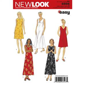 New Look Pattern 6866 Misses Dresses