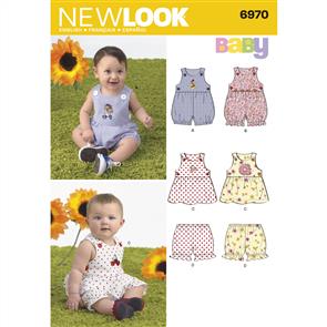 New Look Pattern 6970 Babies' Romper, Dress & Panties