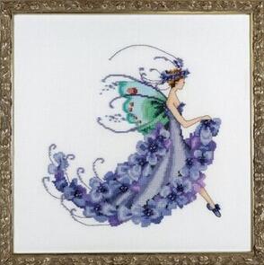 Mirabilia Cross Stitch Chart + Bead Pack - Wisteria