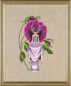 Mirabilia Cross Stitch Pattern + Bead Pack - Leafy Cabbage Rose