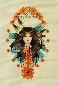 Mirabilia  Cross Stitch Pattern + Bead Pack: Zodiac Girls - Sagittarius
