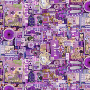 Northcott Color Collage - Purple Collage