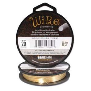 The Beadsmith 20 Gauge - Gold Plated Wire, 23.8m (26yd)