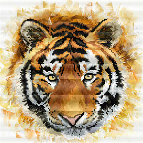 Needle Art World  No-Count Cross Stitch Kit - Tiger Charge