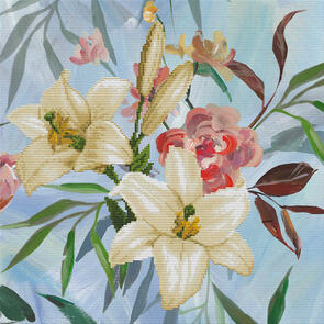 Needle Art World No-Count Cross Stitch Kit - Wild Lilly Bouquet