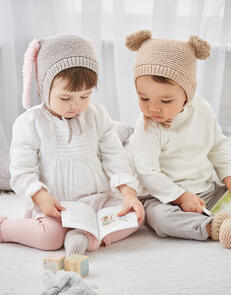 Sirdar Baby Hats & Bootees in Snuggly Cashmere Merino & Bunny Pattern