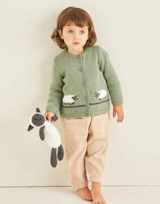 Sirdar Sheep Cardigan in Snuggly Cashmere Merino & Snuggly Bunny Pattern