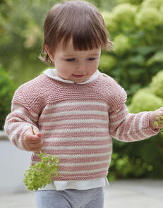 Sirdar Baby Striped Jumper in Snuggly Cashmere Merino Knitting Pattern