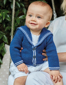 Sirdar Baby Sailor Cardigan - Knitting Kit / Pattern