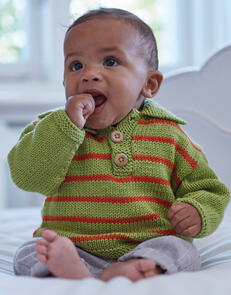 Sirdar Baby Polo Jumper - Knitting Kit / Pattern