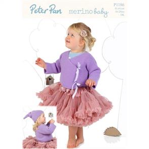 Peter Pan P1186 Garter Stitch Cardigans and Hat