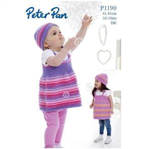 Peter Pan P1190 Striped Pinafore Dress and Hat