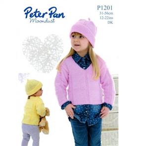 Peter Pan P1201 Round and V-Neck Sweaters and Hat