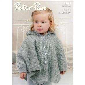 Peter Pan Pattern P1280 Crochet Hooded Cape