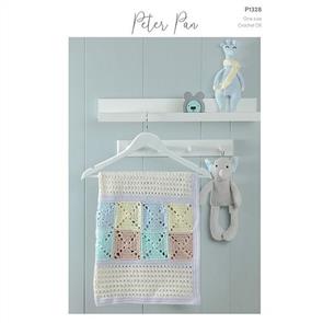 Peter Pan P1328 - Crochet Blanket and Bear Baskets - Knitting Pattern