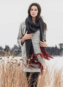 Blue Sky Fibers Woolstok - Silver Bay Scarf - Knitting Pattern / Kit