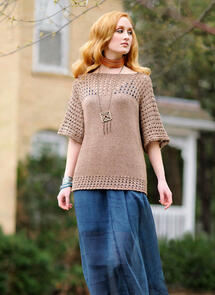 Blue Sky Fibers Metalico - Smock Top - Knitting Pattern / Kit