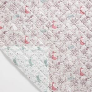 Domotex Reversible Quilted Heavy Fabric - 360gsm Woodland Bunny