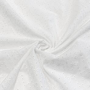 Domotex Embroidered Cotton - 110gsm White Star