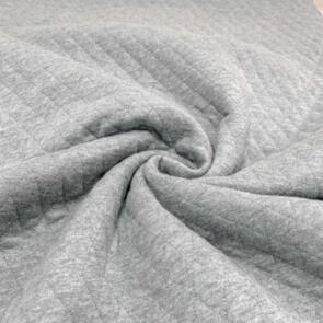 Domotex Quilted Jersey - 80% Cotton 20% Poly - 315gsm Light Grey