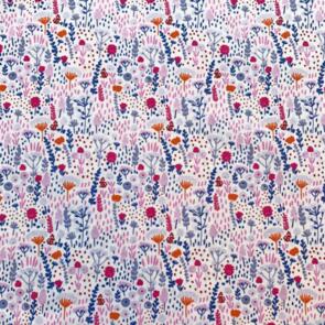 Domotex 100% Cotton - 115gsm Blue & Pink Flowers