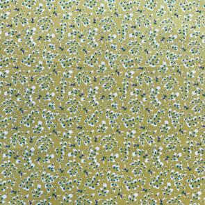 Domotex 100% Cotton - 115gsm Green Scattered Petals