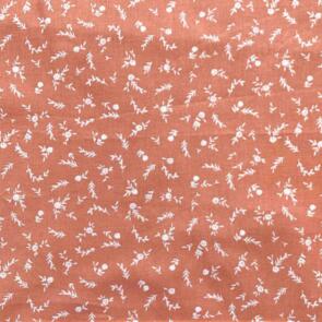 Domotex 100% Cotton - 115gsm Burnt Orange Floral