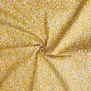 Domotex 100% Cotton - 115gsm Mustard Flowers