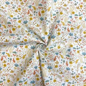 Domotex 100% Cotton - 115gsm Mini Flowers Blue