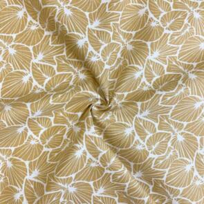 Domotex 100% Cotton - 115gsm Mustard Large Leaf