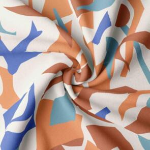 Domotex Cotton Canvas - 220gsm Abstract Orange