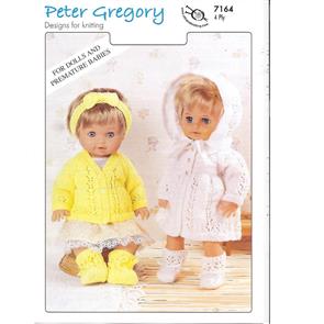 Peter Gregory Pattern 7164 - Doll's Cardigan and Matinee Sets