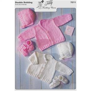 Peter Gregory Pattern 7211 - Cardigans, Bonnets and Bootees