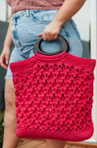 Circulo Crochet Pattern/Kit - Pink Handbag