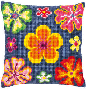 Vervaco  Cross Stitch Cushion Kit - Flower Power