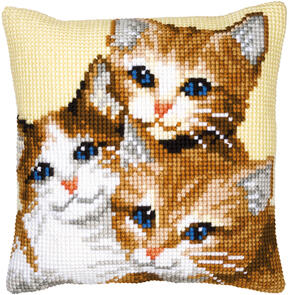 Vervaco  Cross Stitch Cushion Kit - 3 Kitties