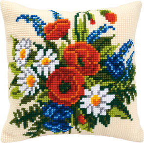 Vervaco  Cross Stitch Cushion Kit - Field-flowers