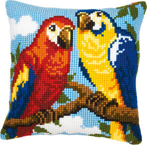 Vervaco  Cross Stitch Cushion Kit - Parrots