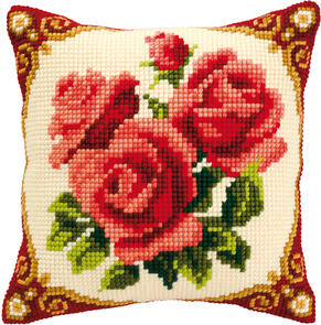 Vervaco  Cross Stitch Cushion Kit - Flowers #2
