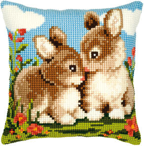 Vervaco  Cross Stitch Cushion Kit - Rabbits