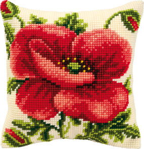 Vervaco  Cross Stitch Cushion Kit - Oriental poppy