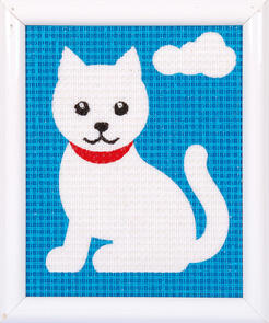Vervaco  Canvas Kit - A white cat