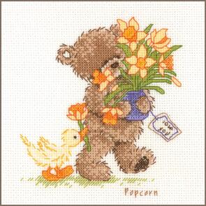 Vervaco Counted cross stitch kit Popcorn Flowers for you