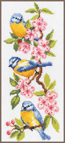 Vervaco  Cross Stitch Kit - Birds on blossoms