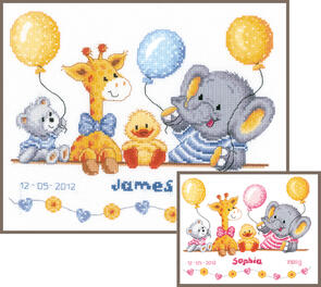 Vervaco Counted cross stitch kit Baby shower II